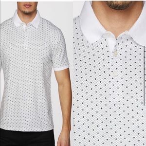 NWT Polo White with black dots